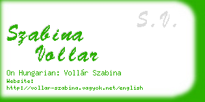 szabina vollar business card